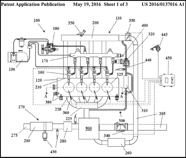 GM Two-Stage Turbocharger Patent image 1 turbo system